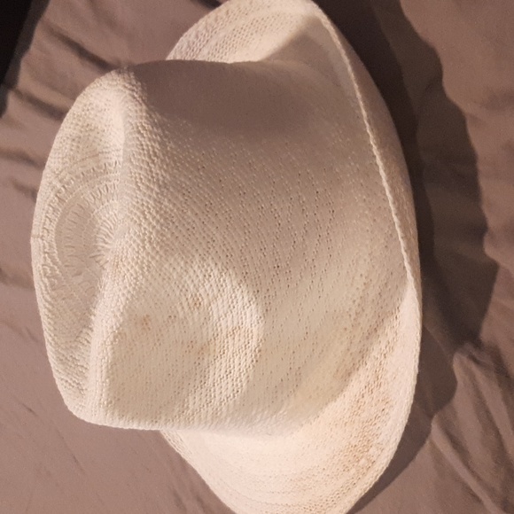 Woven Cuban Style Fedora Hat Cloud Off-White 52 cm - Picture 4 of 10